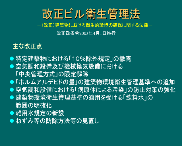 改正ビル衛生管理法